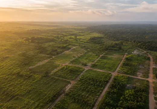 Aerial land layout