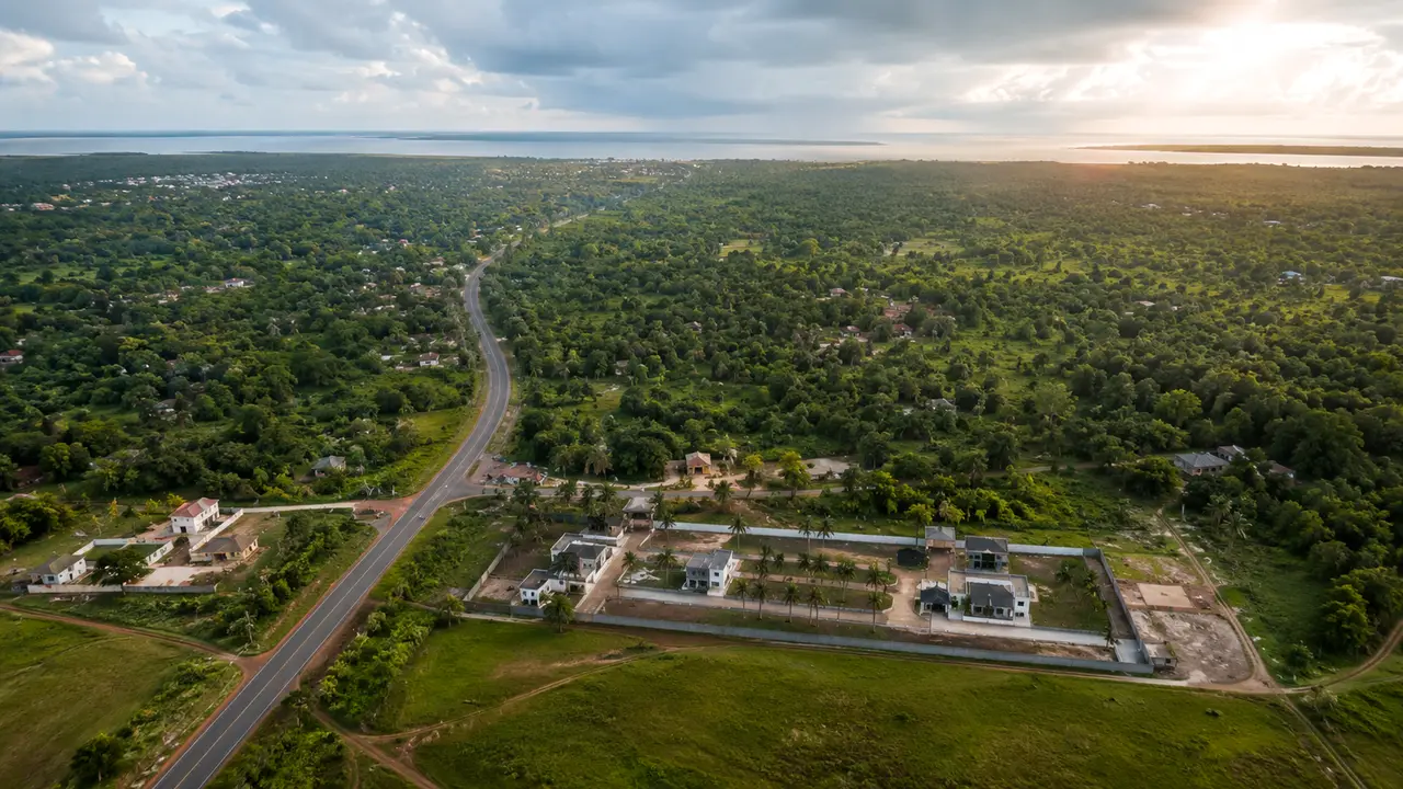 Aerial view of the Tujereng corridor
